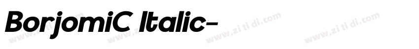 BorjomiC Italic字体转换